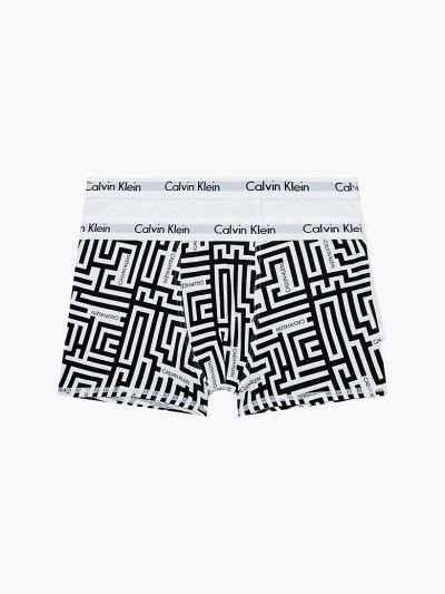 Calvin Klein Ruhák HU838909 | Calvin Klein Modern Cotton Fiu Alsónadrág Fekete / Fehér